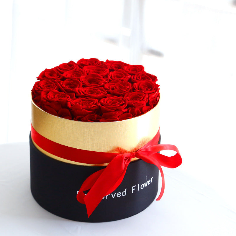 Romantic Eternal Rose Box 💐 Preserved Real Flowers for Bedroom, Desk, or Gift Surprise