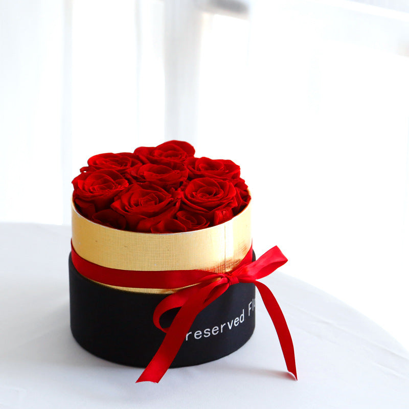 Romantic Eternal Rose Box 💐 Preserved Real Flowers for Bedroom, Desk, or Gift Surprise