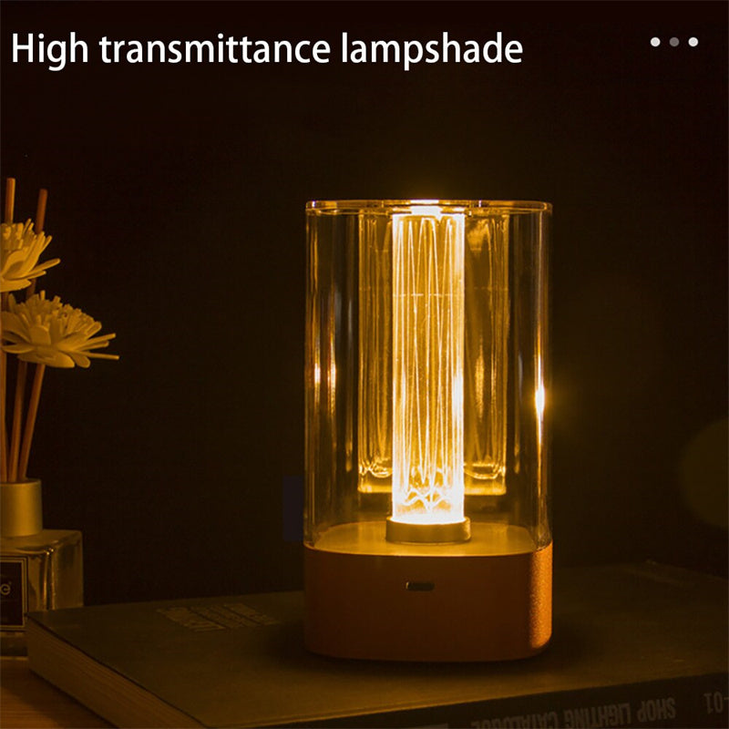 Smart Touch LED Lamp – USB Rechargeable Mood Light for Bedroom, Desk