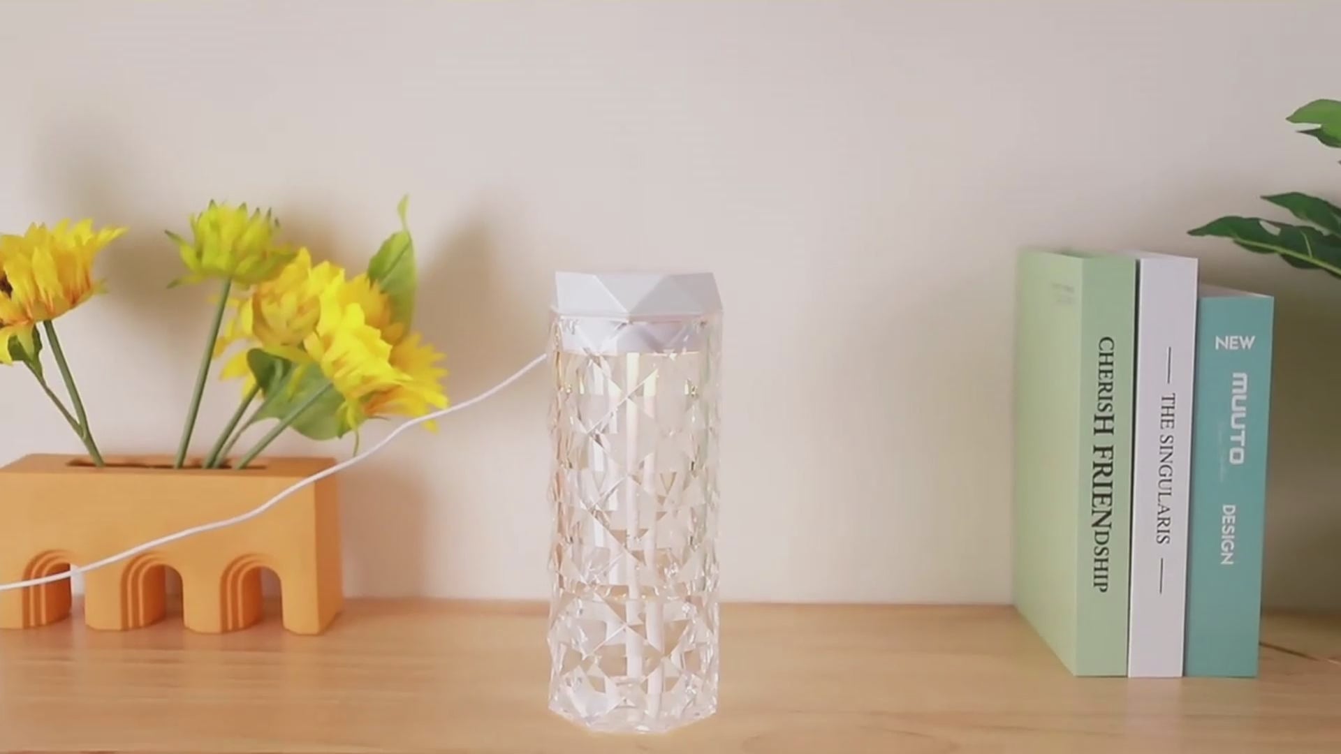 Lámpara táctil de cristal viral 💎 Luz LED de diamante regulable: ¡la mejor iluminación para la habitación!