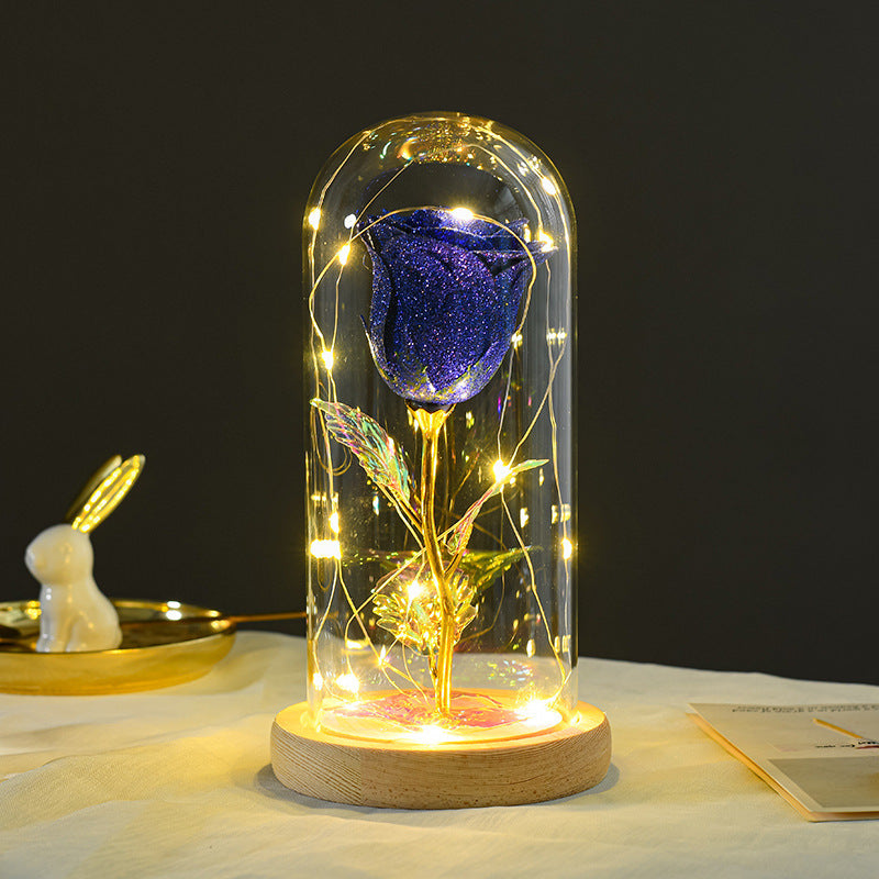 This Eternal Rose in Glass 🌸 Glowing LED Light — A Magical Gift for Her & Room Decor