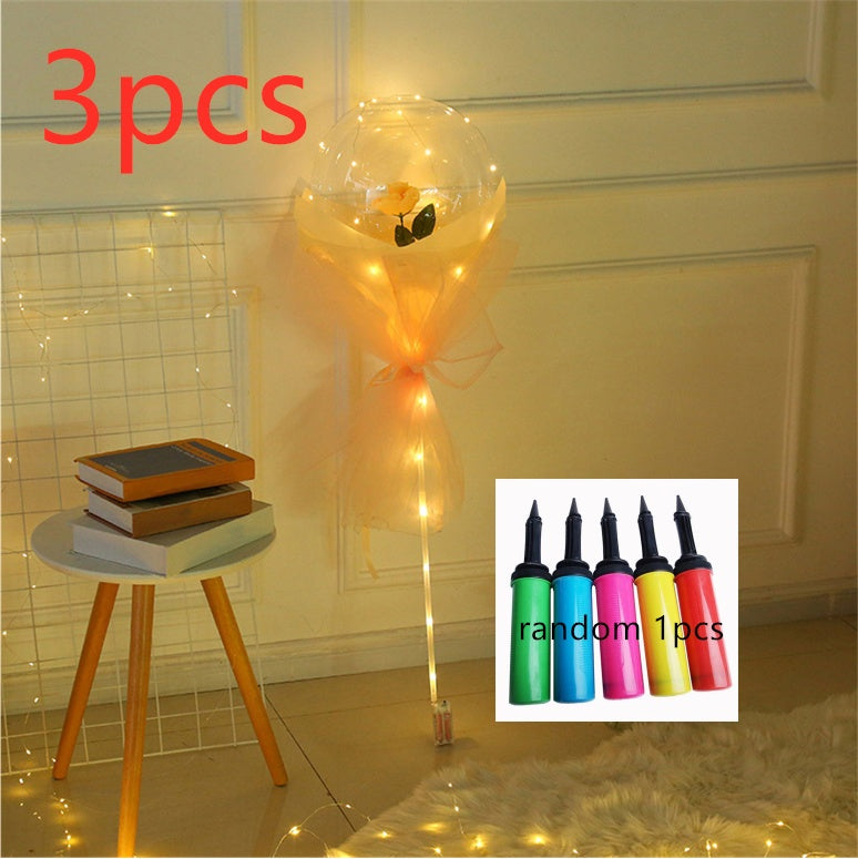 This Glowing Rose Balloon Is Going Viral 🌹 LED Light-Up Bouquet for Gifts & Room Vibes!