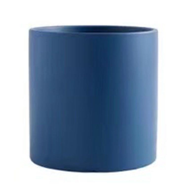 Modern Nordic Ceramic Pots 🌸 Minimal Cylinder Flower Planters with Drain Tray — Chic Home Decor