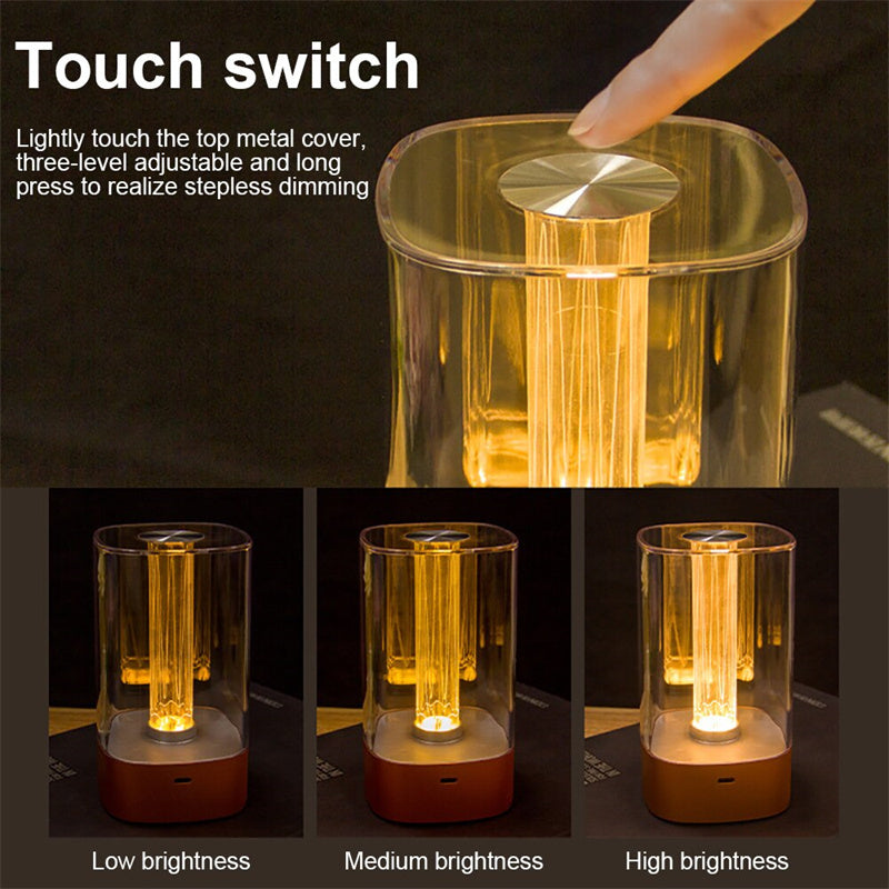 Smart Touch LED Lamp – USB Rechargeable Mood Light for Bedroom, Desk