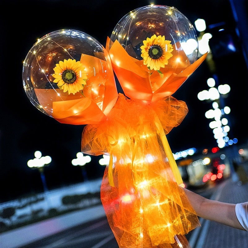 This Glowing Rose Balloon Is Going Viral 🌹 LED Light-Up Bouquet for Gifts & Room Vibes!