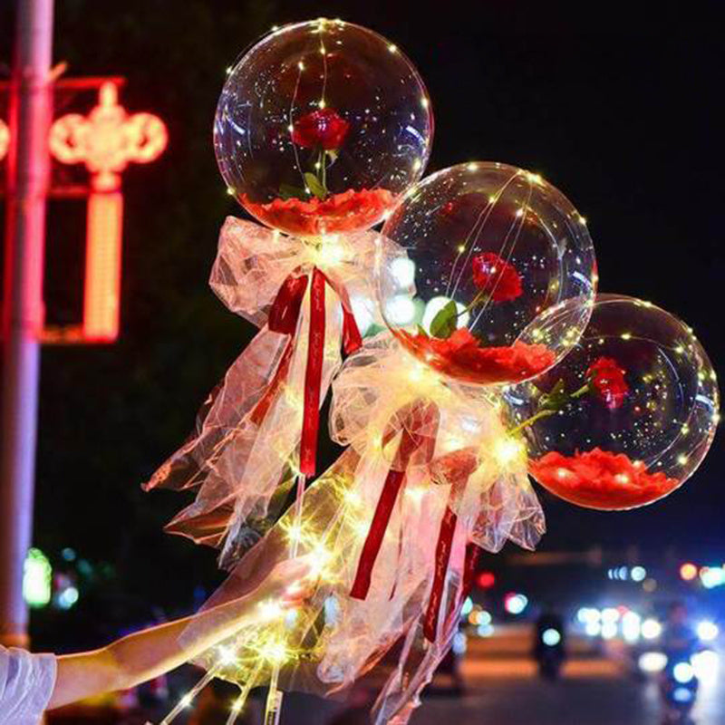This Glowing Rose Balloon Is Going Viral 🌹 LED Light-Up Bouquet for Gifts & Room Vibes!