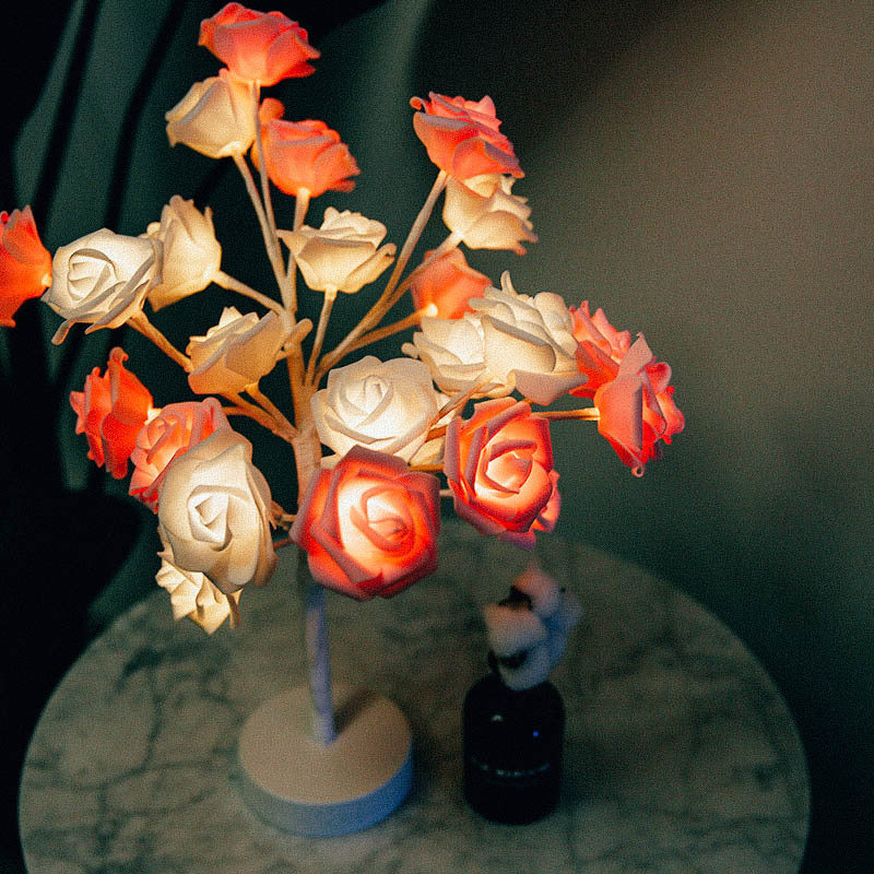 Enchanting Rose Tree Lamp ✨ USB/Battery LED Light for Bedroom, Living Room, or Desk Decor