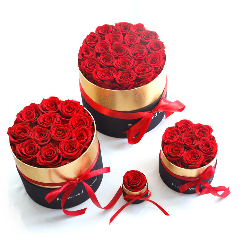 Romantic Eternal Rose Box 💐 Preserved Real Flowers for Bedroom, Desk, or Gift Surprise