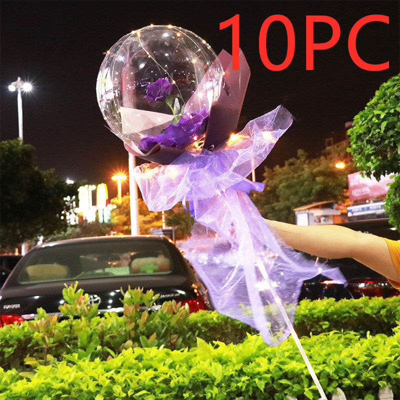 This Glowing Rose Balloon Is Going Viral 🌹 LED Light-Up Bouquet for Gifts & Room Vibes!