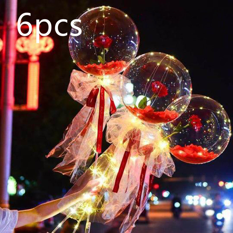 This Glowing Rose Balloon Is Going Viral 🌹 LED Light-Up Bouquet for Gifts & Room Vibes!