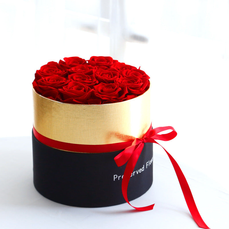Romantic Eternal Rose Box 💐 Preserved Real Flowers for Bedroom, Desk, or Gift Surprise