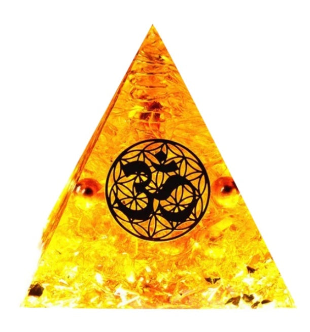 Natural Crystal Energy Pyramid 🔺 Handcrafted Healing Stone Tower for Positive Energy & Home Decor