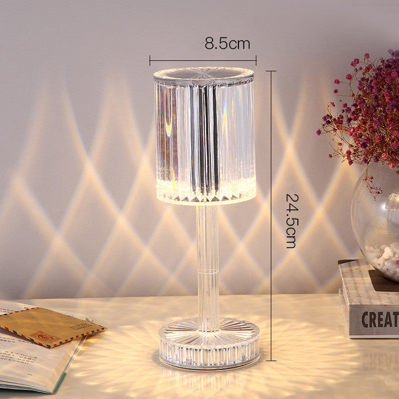 Modern Crystal Table Lamp ✨ Diamond LED Night Light — Stylish Accent for Home or Hotel