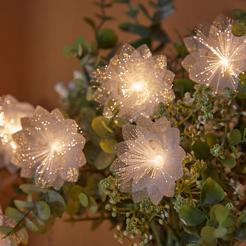 LED Optical Fiber Flower Light String Flashing Light Decor